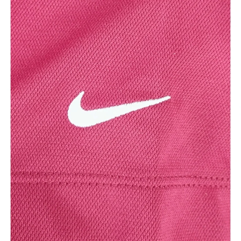 Nike Golf Dri-FIT Polo Shirt Mens XL Pink White Piping‎ Short Sleeve 400240-651